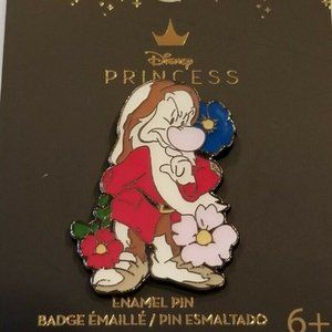 Loungefly Disney Snow White Grumpy Floral Enamel Pin NEW
